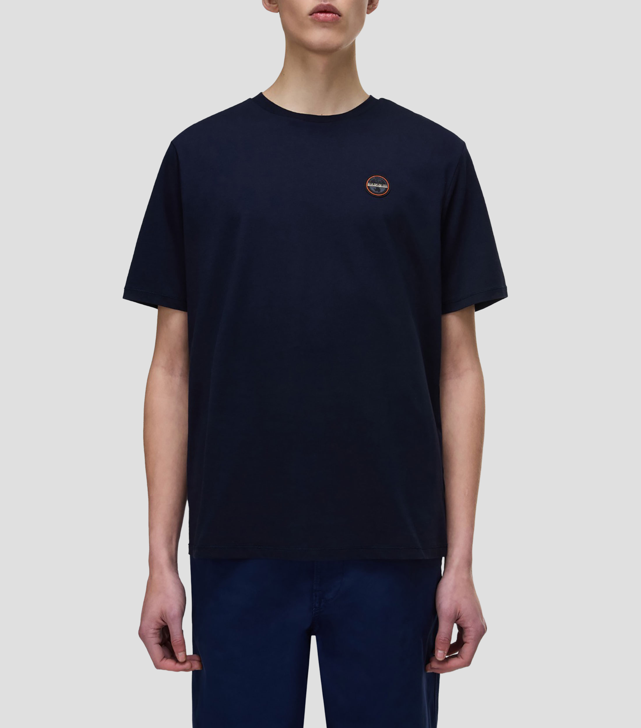 Playera cuello redondo manga corta Badge lisa Hombre